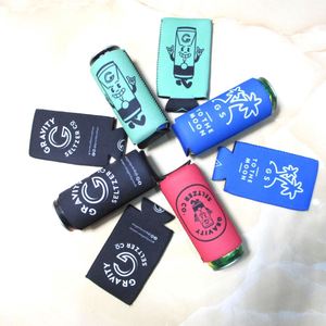 Wholesale RYO Custom Multicolor Neoprene Insulated Thermal Slim <b>Collapsible</b> Waterproof Shockproof 12oz Can Cooler Foam Bags - Product Image 4
