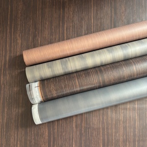 Directo de fábrica gris oscuro realista grano de madera fina lámina de estampado en caliente engrosada resistente a los arañazos para MARCO DE FOTOS Panel de pared - Product Image 3