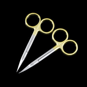 กรรไกรผ่าตัดสแตนเลสพร้อมด้ามจับสีทอง กรรไกรผ่าตัดปลายแหลมแบบ TC กรรไกรตัดหนัง กรรไกรตัดเล็บ - Product Image 2