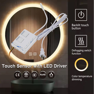 Guangwell ETL TUV-CE Sertifikalı AC 100-240V IP44 24W LED Sürücü Çift Dokunmatik Kapasitans Sensörlü Akıllı Anahtar <span class=keywords><strong>3</strong></span>-6mm Algılama Aralığı - Product Image 2