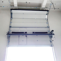 Porte à enroulement électrique en alliage d'aluminium, design moderne personnalisable, pour magasins, coupe-vent, antivol