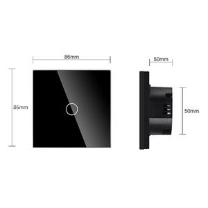 Interrupteur mural intelligent TAWOIA Wifi à commande vocale Alexa 1 gang 86MM EU avec panneau en verre carré, interrupteur mural intelligent Tuya Smart Life pour la maison - Product Image 4