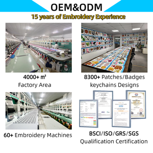 Fabbrica ChengYi, Patch Ricamate Personalizzate con MOQ Ridotto, Logo Personalizzato di <span class=keywords><strong>Grandi</strong></span> o Piccole Dimensioni, Portachiavi con Velcro, Badge per Abbigliamento - Product Image 5