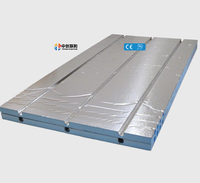 Planche chauffante rainurée en XPS radioactif avec feuille d'aluminium pour isolation de tuyaux de 12-20 mm, mousse isolante XPS avec feuille d'aluminium, panneau XPS
