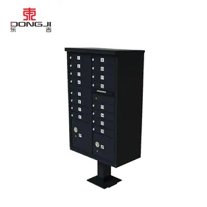 Quality Custom-Designed Black Aluminum Metal Mail Box Decorative Post Office Box for Apartments