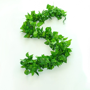 Guirnalda <span class=keywords><strong>de</strong></span> hojas <span class=keywords><strong>de</strong></span> hiedra <span class=keywords><strong>de</strong></span> seda Artificial para decoración del hogar, plantas colgantes para pared, boda, jardín y oficina, 12 E-L088, 230 cm - Product Image 5