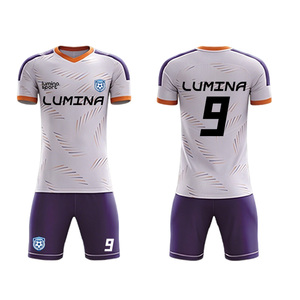 Aanpasbare unisex voetbaltenues voor volwassenen - Polyestervezel, sneldrogend, hittetransfer bedrukt, effen, korte mouwen, zomer - Product Image 1