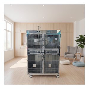 Toptan lüks ürünler evcil hayvan kafesi büyük kedi ve köpek paslanmaz çelik hastane ev veteriner kutusu üreticisi sıcak satış evcil hayvan kafesi - Product Image 3