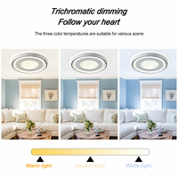 Ventilateur de plafond moderne avec lumières LED, télécommande, moteur CC, ventilateurs de plafond à LED à intensité variable pour ventilateur d'intérieur avec lumière