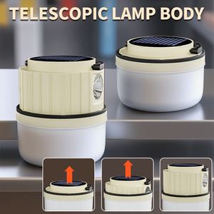 Lumen cao dẫn cắm trại ánh sáng 2400mAh ngân hàng điện năng lượng mặt trời Lều đèn lồng sạc <span class=keywords><strong>Led</strong></span> cắm trại đèn lồng cho ngoài trời và trong nhà - Product Image 2