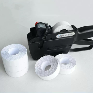 Étiquettes pour vêtements 26 mm * 12 mm et 22 mm * 12 mm x 1500 étiquettes par rouleau, étiquettes pour pistolet à étiquettes, colle thermofusible, étiquettes de prix <span class=keywords><strong>METO</strong></span> & OPEN, autocollants pour vêtements - Product Image 1