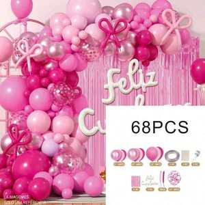 Ensemble de ballons décoratifs, décoration de fête élégante rose, 5-7 ans, montage facile - Product Image 2