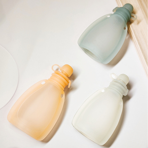 Silicone <b>Snack</b> Juice Squeeze Silicone Feeding Pouch Food <b>Bag</b> Reusable Baby Food Pouch Baby - Product Image 3