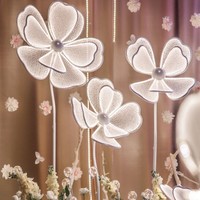 Décoration d'allée de mariage de haute qualité avec lampes en soie et en fer illuminantes, décorations de scène DIY et ornements lumineux