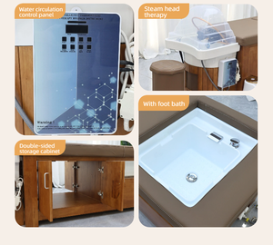 Foot and Head <strong>Spa</strong> Shampoo <strong>Bed</strong> Lay Down Hair Wash Thai Massage Salon Sink Korean Pedicure Wooden Head <strong>Spa</strong> <strong>Bed</strong> - Product Image 3