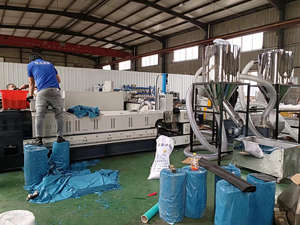 Machine de recyclage de granulés en plastique PE à grande vitesse SJ-120 à refroidissement par air - Product Image 4