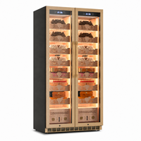 Humidor réfrigéré Ne-197-8 avec logo personnalisé, doré, 2 portes vitrées, double zone, 545L, pour 4400 cigares