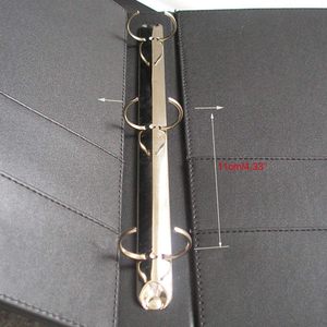 Carpeta de Anillas KINGFOM A4 de Piel Sintética para Negocios con Carpeta de Archivos y Tarjetero (Carpeta de 3 Anillas Negra) - Product Image 4