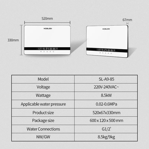 Instalación conveniente de ducha, electrodomésticos, baño eléctrico <span class=keywords><strong>sin</strong></span> tanque de agua, calentador de agua eléctrico instantáneo - Product Image 5