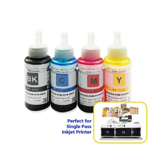 Water based ink Food grade vivid Color 1L 500ml Dye pigment ink for single pass digital printer hp print head