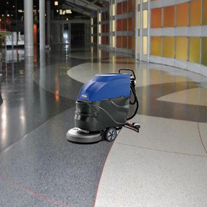 Nettoyeur de sols autoporté JHSC530, réservoir d'eau propre de 55 L, vitesse de brosse de 180 tours, type poussé, utilisation intérieure/extérieure - Product Image 1