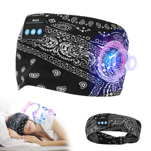 Chất Lượng Cao Thể Thao 3D Màu Xanh Răng Âm Nhạc Ngủ Mặt Nạ Mắt Cove Cho Giấc Ngủ Được Xây Dựng Trong Không Dây Tai Nghe Tai Nghe Tai Nghe Với Mic - Product Image 2