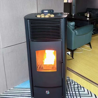 Estufa de Pellets de Madera con Pantalla Táctil WiFi Fangran 40B OEM ODM, Chimenea con Intercambiador de Calor de Alta Eficiencia para Oficina, Cafetería, Restaurante