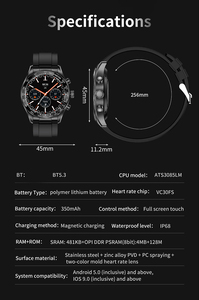 1.32 "AMOLED Màn hình cảm ứng s45b chạy đi xe đạp thể thao BT cuộc gọi đồng hồ IP68 không thấm nước thép không gỉ sang trọng thông minh đồng hồ cho người đàn ông - Product Image 5