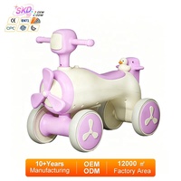 Voiture à pédales en plastique pour enfants Hebei, avion à quatre roues, trottinette pour tout-petits avec lumières et musique pour les enfants de 1 à 3 ans