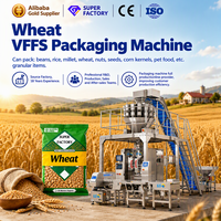 Machine d'emballage multifonctionnelle automatique verticale pour remplissage et scellage de grains de blé 200g 500g