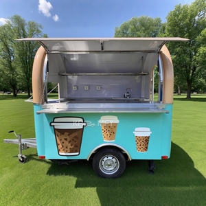 Camions de vente ambulante de hot-dogs à vendre, chariots à glaces, remorques mobiles, camions de restauration avec cuisine complète - Product Image 1