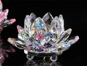 Decoración de loto de cristal para sala de estar, sala de dibujo, libro, <span class=keywords><strong>temple</strong></span>, adornos de loto de cristal K9 - Product Image 6