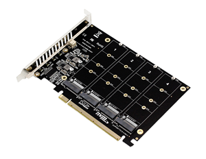 4 Poort M.2 Nvme Naar Pcie X16 4.0 Adapter Kaart In Voorraad - Product Image 1