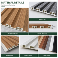 Panneau mural WPC imperméable, design 3D en forme de vague - Revêtement mural intérieur en composite bois-plastique PVC pour la décoration de la maison