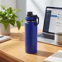 Bouteille d'eau en acier inoxydable 304 à double paroi isolée sous vide, personnalisable avec logo, pour la gym, le fitness et les sports