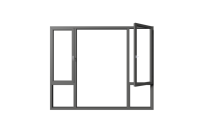 Ventanas Abatibles de Aluminio con Rotura de Puente Térmico para Casa o Villa, Doble Acristalamiento Templado, con Certificación NAMI