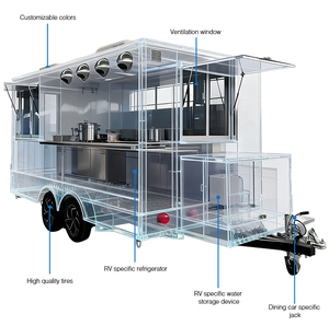 Remorques alimentaires mobiles pour cuisines commerciales, kiosques de restauration de rue entièrement équipés, chariots de traiteur BBQ, camions de cuisine à vendre - Product Image 6