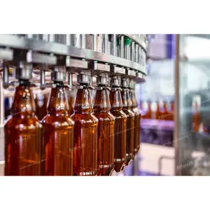 能量饮料克瓦斯啤酒装瓶设备碳酸漂洗灌装旋盖机生产线
