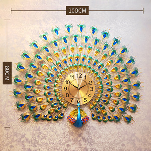 A la venta, decoración moderna para el hogar, decoración escénica de <span class=keywords><strong>Metal</strong></span> 3D, relojes despertadores de pared, reloj luminoso, reloj grande para decoración del hogar - Product Image 1