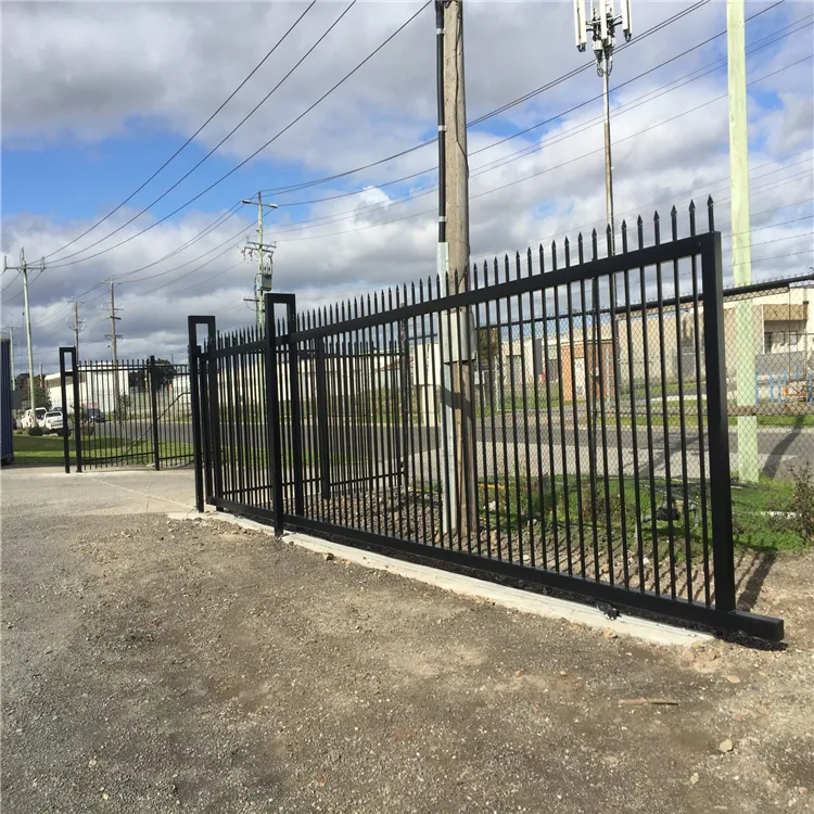 産業/倉庫向けの設置が簡単な屋外スライディングゲート錬鉄製ゲートデザイン