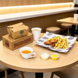 Papier d'emballage alimentaire jetable, imperméable et résistant à la graisse, personnalisé en gros, pour frites - Product Image 5