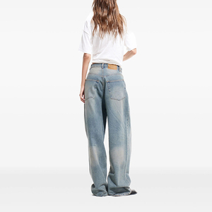Jeans <span class=keywords><strong>Donna</strong></span> Personalizzati Super Baggy Fit, Lavaggio Classico, Vita Media, Casual, Sexy, Denim Streetwear, Vestibilità Ampia con Vita Sexy - Product Image 2