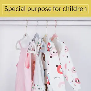 Velvet Hangers Children Clothes Hangers Solidsale Pink Multi Colors Multifunction Single Plastic Hanger