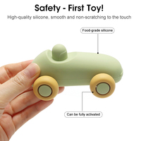 Divertido Mini Coche de Juguete de Silicona Suave para Niños de 2 a 4 Años, Juguete Educativo para Jugar y Desestresarse
