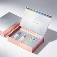Boîte de sérum argentée de luxe de haute qualité, emballage de lotion, emballage de sérum cosmétique, boîte d'emballage de flacon de sérum pour la peau