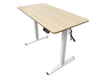 Bureau de travail réglable en hauteur, extensible, en bois et aluminium, avec mécanisme de levage motorisé, table debout