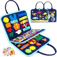 Tablero de Actividades Portátil y Duradero de Tela con Diseño de Libro, Juguete Educativo para Niños Pequeños, Desarrollo de Habilidades Tempranas