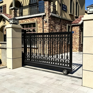 Villa de Diseño Sencillo, Puerta Corredera de Fácil Instalación, Puerta Corredera Personalizada, Sistema de Valla y Puerta de Aluminio - Product Image 3