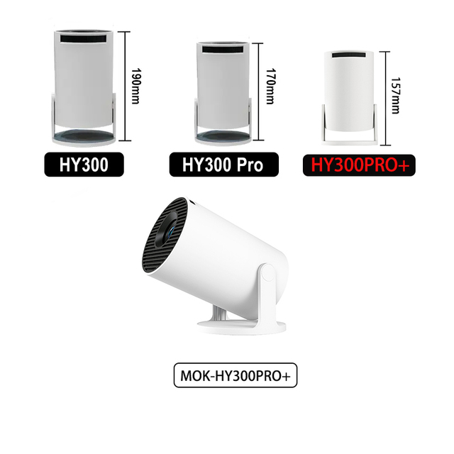 Factory Direct Sale HY300Pro 170ANSI Short Throw Projector 4K 720P Proyector Home Theater Android11 Small Home Projector