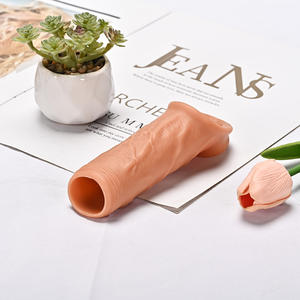 YPM TPE Penisvergrößerer für Männer <span class=keywords><strong>Penis</strong></span>-Hülle Männlicher Penisvergrößerer Penisring Erwachsenen-Sexspielzeug Vergrößerungs-Kondom - Product Image 3